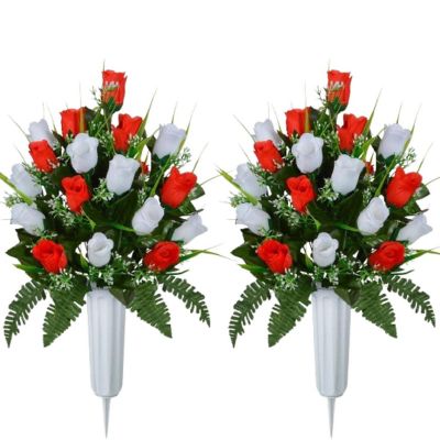 Memorial Floral Bouquets with Vase Image 1