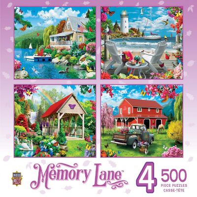Memory Lane - 500 Piece Jigsaw Puzzles 4 Pack Image 1