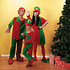 Men&#8217;s Classic Christmas Elf Red & Green Polyester Costume - One Size Image 2