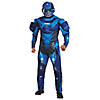 Men's Blue Spartan Costume Image 1