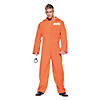 Men's Orange Prison Jumpsuit Costume Image 1