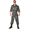 Men's Plus Size US Army Jumpsuit Costume Image 1
