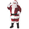 Men's Plush Crimson Santa Suit Costume Image 1