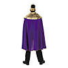 Men's Purple Wise Man's Cape with Crown Costume Image 1