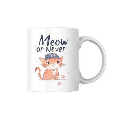 Meow or Never Mug by Dancing Littles Jungle Image 1