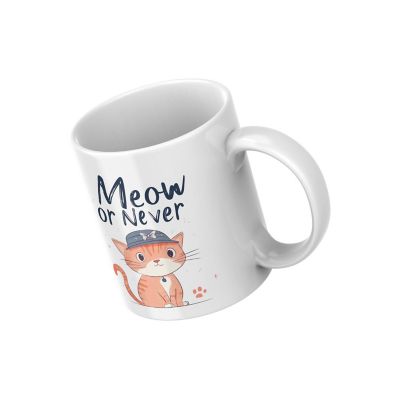Meow or Never Mug by Dancing Littles Jungle Image 1