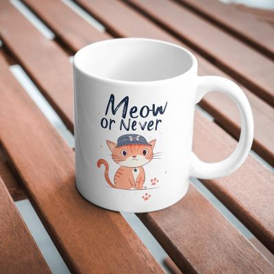 Meow or Never Mug by Dancing Littles Jungle Image 2