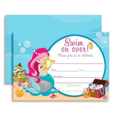 Mermaid Invitations 40pc. by AmandaCreation Image 1