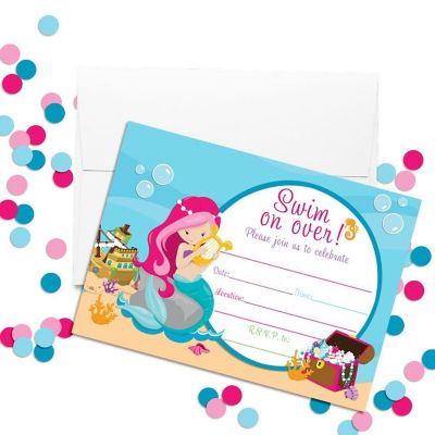 Mermaid Invitations 40pc. by AmandaCreation Image 1