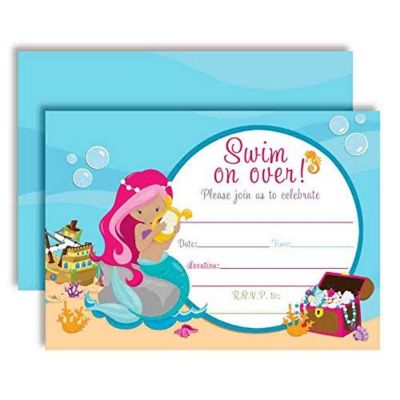 Mermaid Invitations (medium) 40pc. by AmandaCreation Image 1