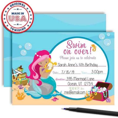 Mermaid Invitations (medium) 40pc. by AmandaCreation Image 3