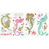 Mermaid Peel & Stick Wall Decals With Gltter Image 1