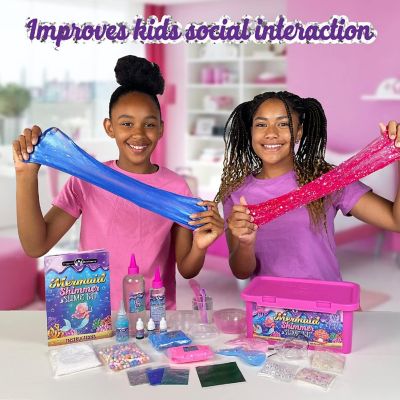 Mermaid Shimmer Slime Kit for Girls, Mythical Slime Pack to Make Shimmery Glow in the Dark Slime Image 3
