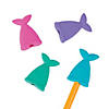 Mermaid Tail Pencil Top Erasers - 24 Pc. Image 1