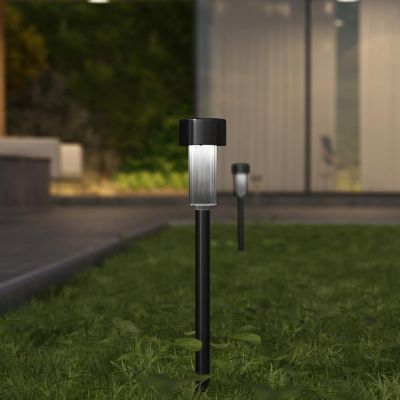 Merrick Lane 12 Pack Black Solar Lights Image 1