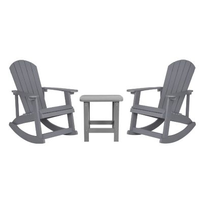 Merrick Lane 2 Gray Rocker &amp; Side Table Image 1