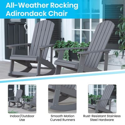 Merrick Lane 2 Gray Rocker &amp; Side Table Image 3