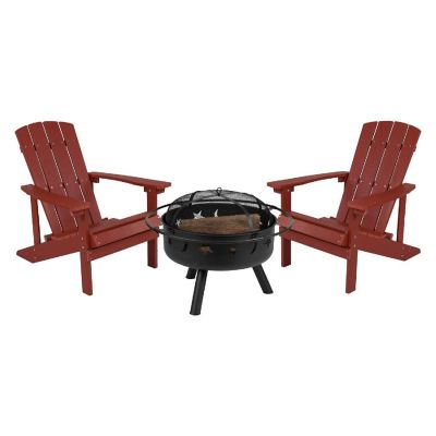 Merrick Lane 2 Red Adirondacks-Firepit Image 1