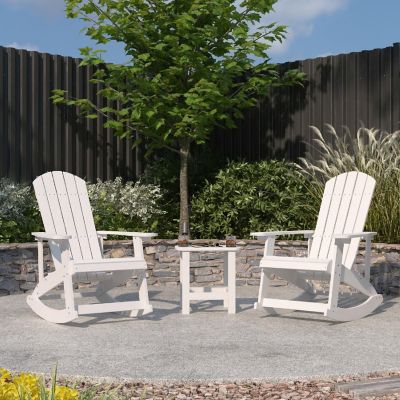 Merrick Lane 2 White Rocker &amp; Side Table Image 1