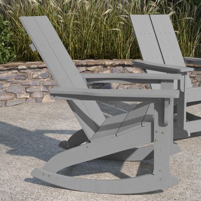 Merrick Lane 2PK Gray Adirondack Chairs Image 2