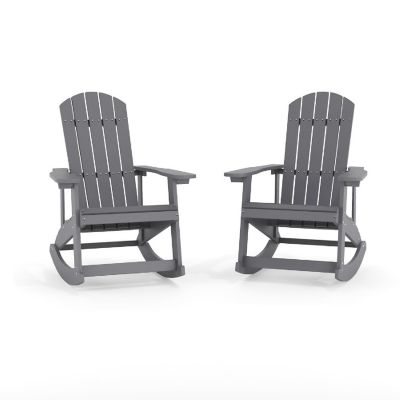 Merrick Lane 2PK Gray Adirondack Chairs Image 1
