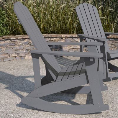 Merrick Lane 2PK Gray Adirondack Chairs Image 2