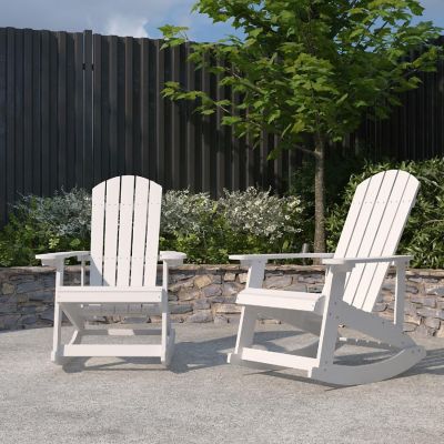 Merrick Lane 2PK White Adirondack Chairs Image 1