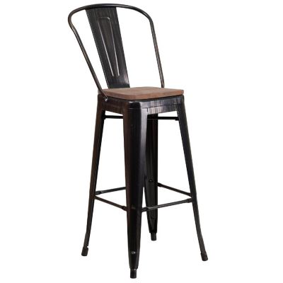 Merrick Lane 30" White Counter Bar Stool Image 1