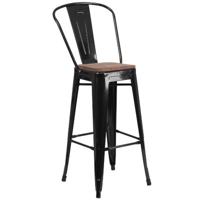 Merrick Lane 30" White Counter Bar Stool Image 1