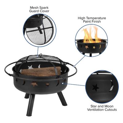 Merrick Lane 4 Blue Adirondacks-Firepit Image 3