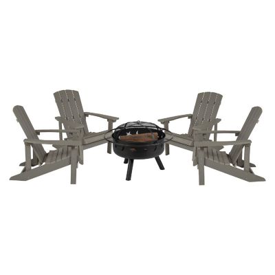 Merrick Lane 4 Lt Gray Adirondacks-Firepit Image 1