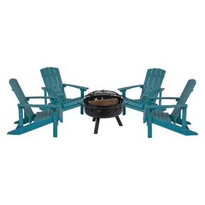 Merrick Lane 4 Sea Foam Adirondacks-Firepit Image 1