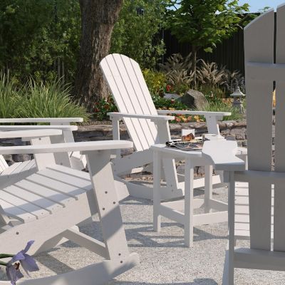 Merrick Lane 4 White Rocker &amp; Side Table Image 2