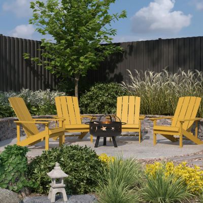 Merrick Lane 4 Yellow Adirondacks-Firepit Image 1