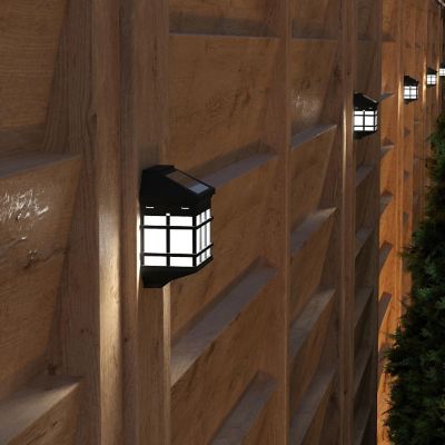 Merrick Lane 6PK Brown Hanging Solar Lights Image 1