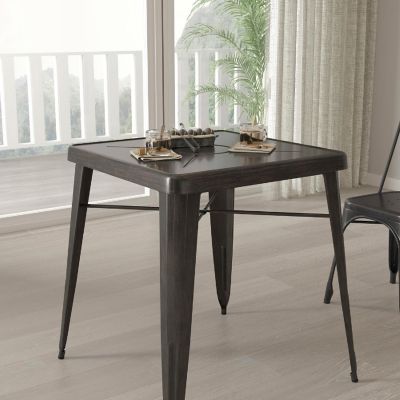 Merrick Lane Aged Black SQ Metal Table Image 2