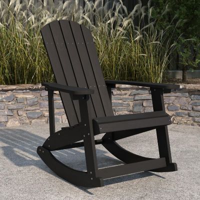 Merrick Lane Black Adirondack Chair Image 1