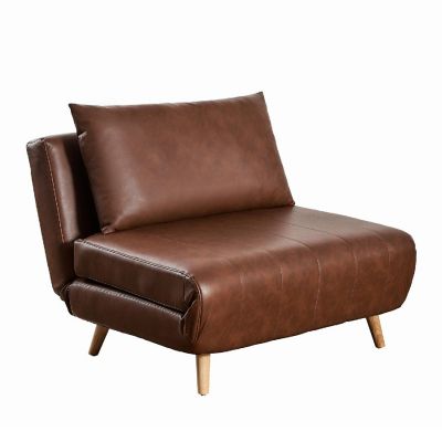 Merrick Lane Brown Folding Sleeper Chair Image 1
