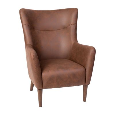 Merrick Lane Dk Brown Wingback Accent Chair Image 1