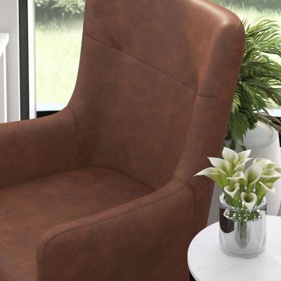 Merrick Lane Dk Brown Wingback Accent Chair Image 2