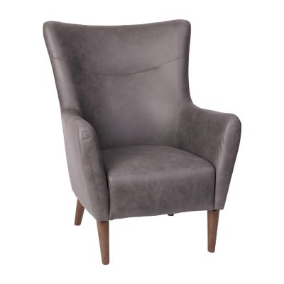 Merrick Lane Dk Gray Wingback Accent Chair Image 1