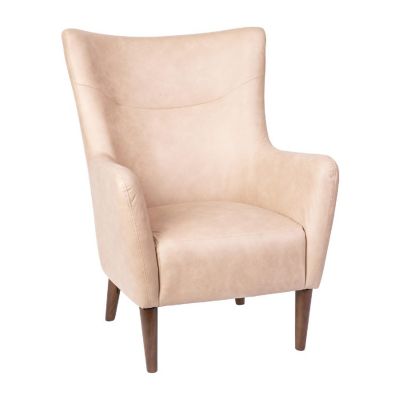 Merrick Lane Lt Brown Wingback Accent Chair Image 1