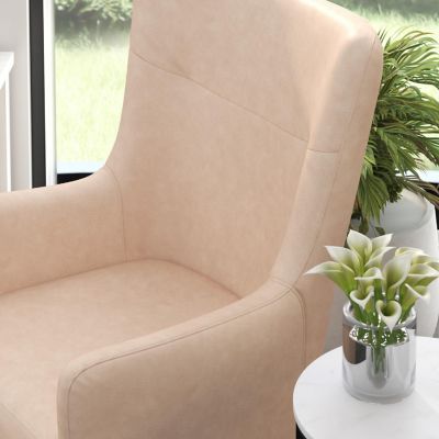 Merrick Lane Lt Brown Wingback Accent Chair Image 2