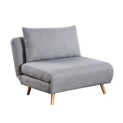 Merrick Lane Lt Gray Folding Sleeper Chair Image 1