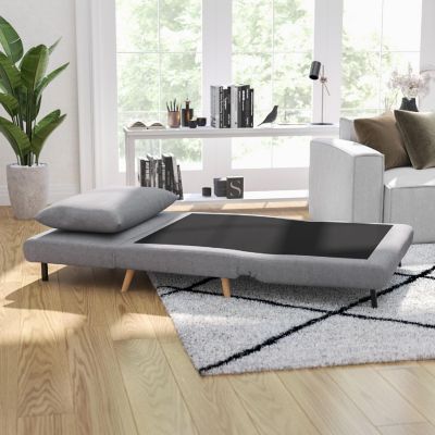 Merrick Lane Lt Gray Folding Sleeper Chair Image 2