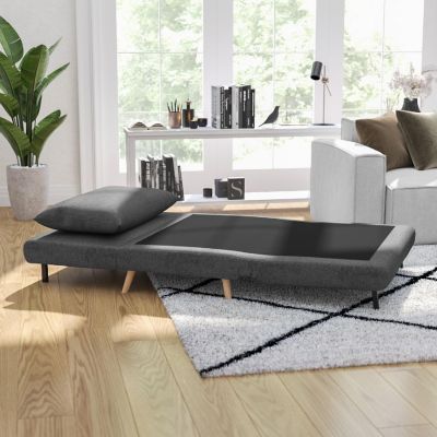 Merrick Lane Lt Gray Folding Sleeper Chair Image 2