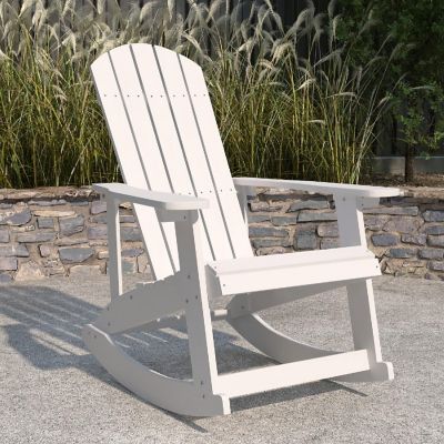 Merrick Lane White Adirondack Chair Image 1