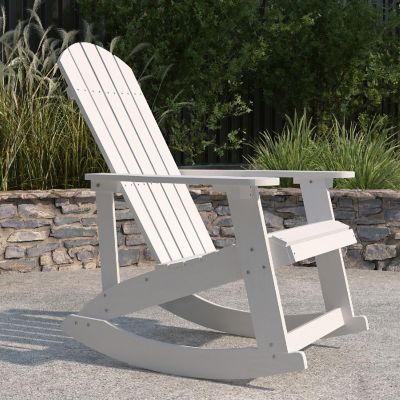 Merrick Lane White Adirondack Chair Image 2