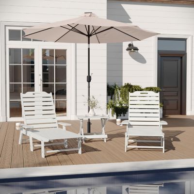 Merrick Lane Wht 3pc Set with Chairs/Table Image 1