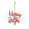 Merry & Bright And Merry Christmas Ornament (Set Of 12) 8"L X 3.75"H Metal Image 2